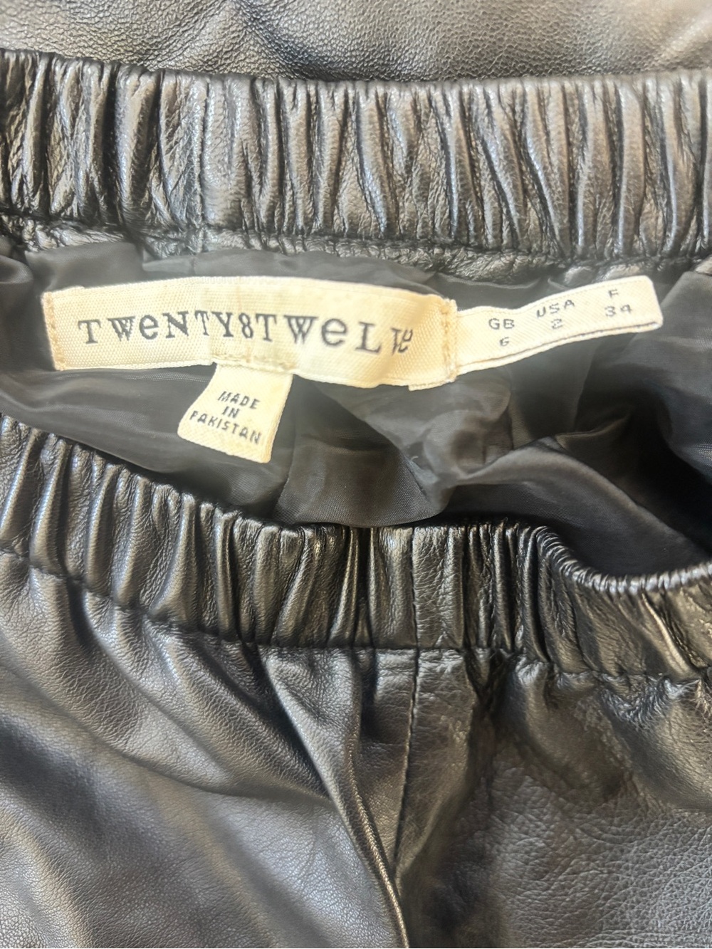 Twenty8Twelve black leather joggers - Picture 3 of 4